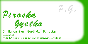 piroska gyetko business card